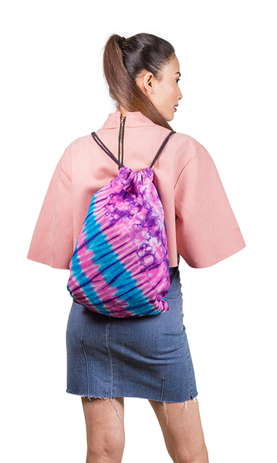 tie dye drawstring backpack